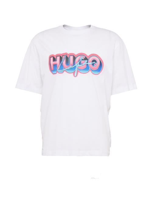 HUGO Bluser & t-shirts 'Nillumi'  turkis / lyserød / hvid