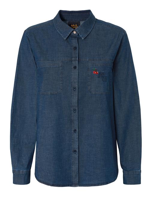 TATUUM Bluse 'MISIA 1'  blue denim / brun / grøn / rød