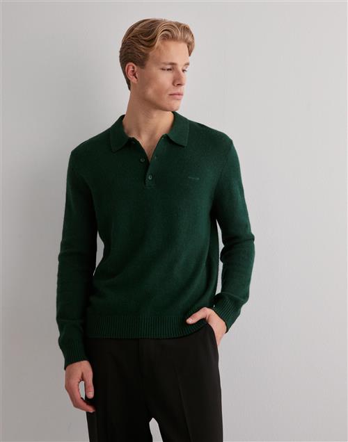 Gant Wool Blend Polo Langærmede polotrøjer Grøn