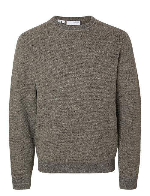 Selected Homme Slhross Ls Knit Structure Crew Neck Noos Selected Homme Grey