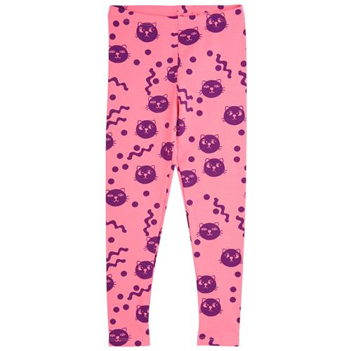 Mini Rodini Squiggly Cats Pink Leggings | Lyserød | 104/110 cm