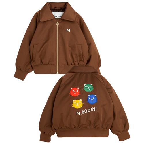 Mini Rodini Cool Cats Ansøgning Bomber Jakke Brown | Brun | 116/122 cm