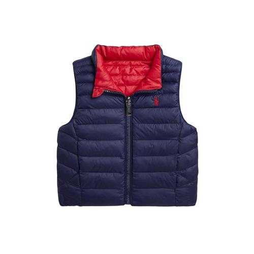 Ralph Lauren Puffervest Til Baby Newport Navy/Red | Marine blå | 12 months