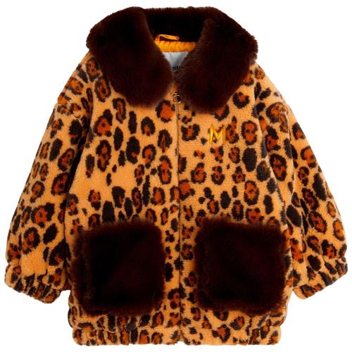 Mini Rodini Leopard Faux Fur Jakke Beige | Beige | 80/86 cm