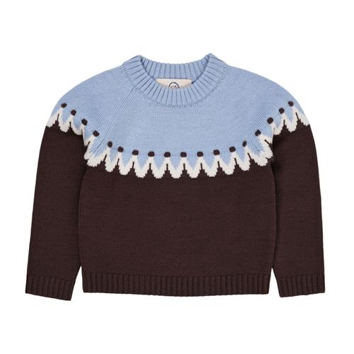 Copenhagen Colors Cupcake Classic Jumper Brown/Blue Combi | Brun | 92 cm