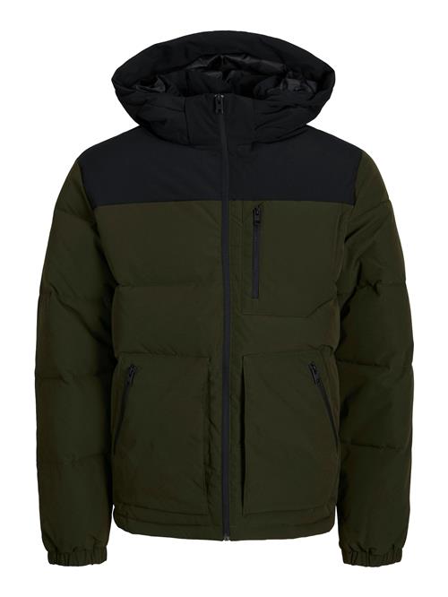 Jack & Jones Plus Vinterjakke 'JJEOtto'  gran / sort