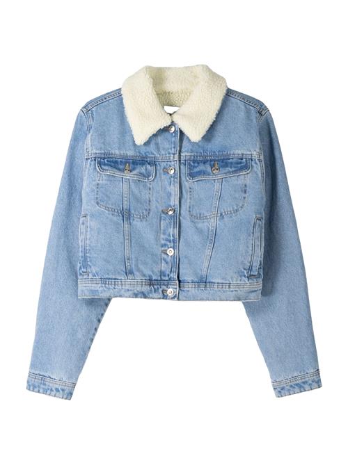 Bershka Overgangsjakke  blue denim / offwhite