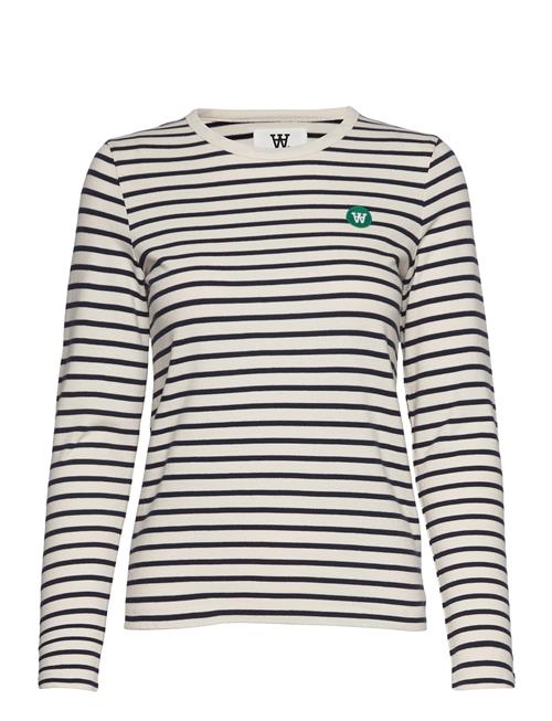 Double A by Wood Wood Moa Stripe Long Sleeve Gots Double A By Wood Wood White