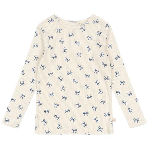 Konges Sløjd Minnie Blouse Gots - Bow Bleu | Hvid | 5-6 years