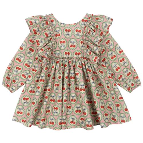 Konges Sløjd Evia Ls Bow Dress Gots - Cherry Bow | Lyserød | 7-8 years