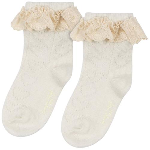 Konges Sløjd Wool Pointelle Socks Beige | Beige | 22-24 EU