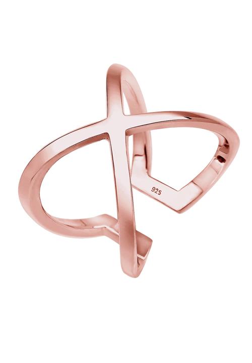 ELLI Ring 'Kreuz'  rosa guld