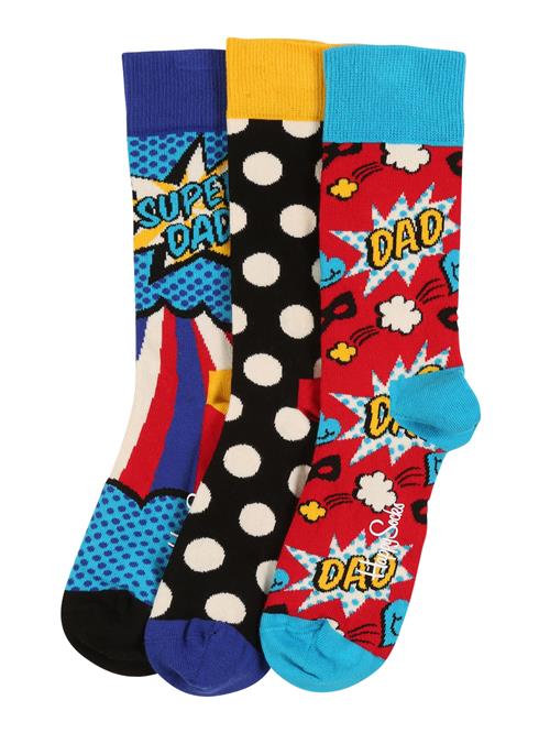 Se Happy Socks Sokker 'Father's Day'  lyseblå / gul / rød / hvid ved About You