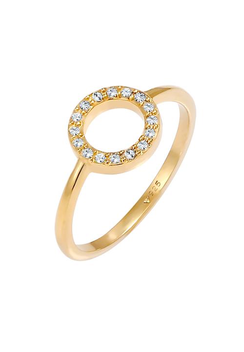 ELLI Ring 'Geo'  guld / transparent