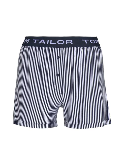 TOM TAILOR Pyjamasbukser  navy / hvid