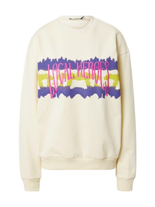 LOCAL HEROES Sweatshirt  creme / indigo / siv / pink