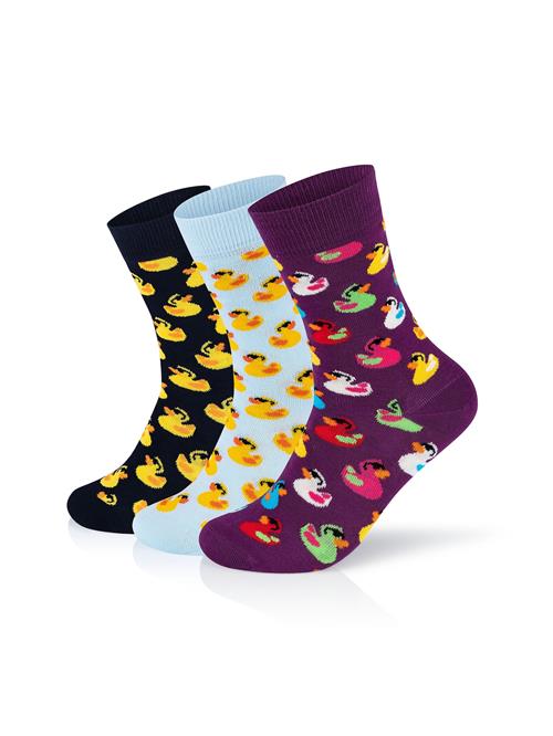 Happy Socks Sokker '3-Pack Rubber Duck'  himmelblå / lilla / sort