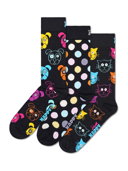 Happy Socks Sokker 'Classic Dog'  navy / gul / pink / hvid