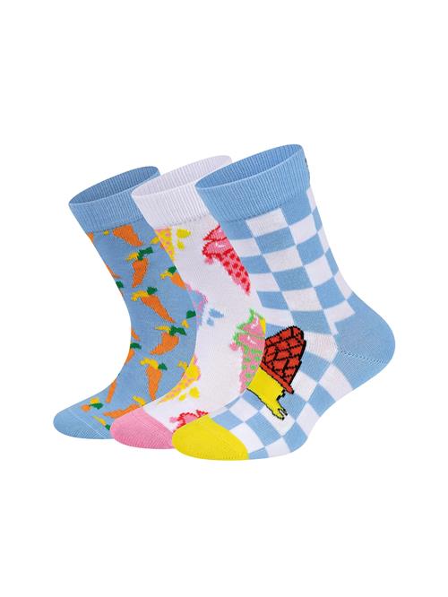 Se Happy Socks Sokker 'Ice Cream-Carrot'  lyseblå / gul / orange / pink / hvid ved About You