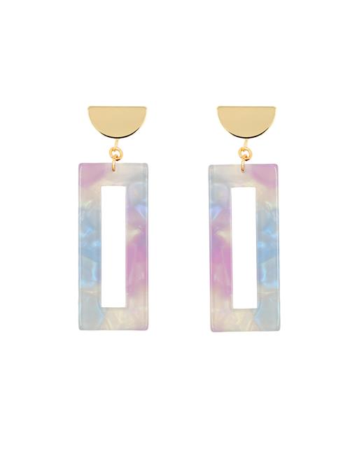 Fräulein Wunder Øreringe 'Akane'  lyseblå / guld / pink / offwhite