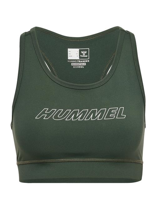Hummel Sports-BH 'TE FUNDAMENTAL'  mørkegrøn / hvid