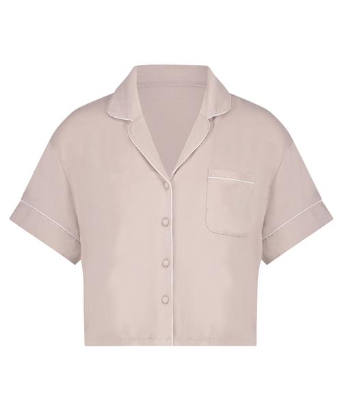 Hunkemöller Soveskorte  beige-meleret / hvid