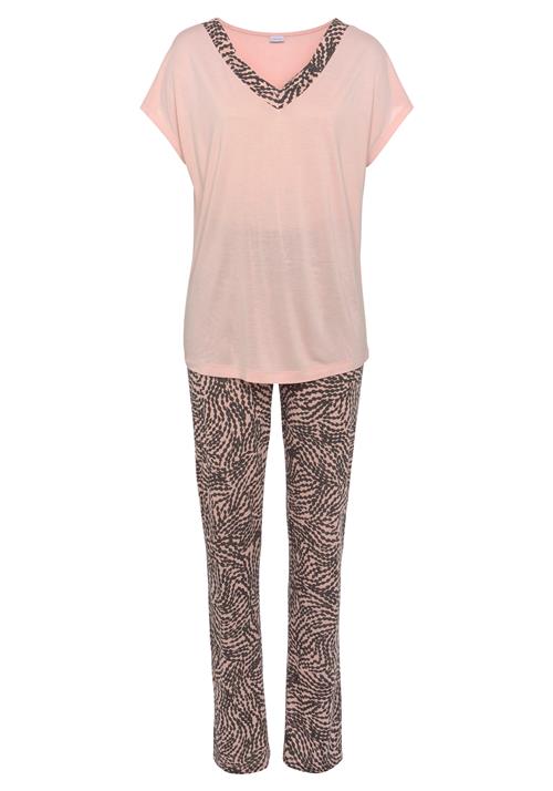 LASCANA Pyjamas  pink / sort