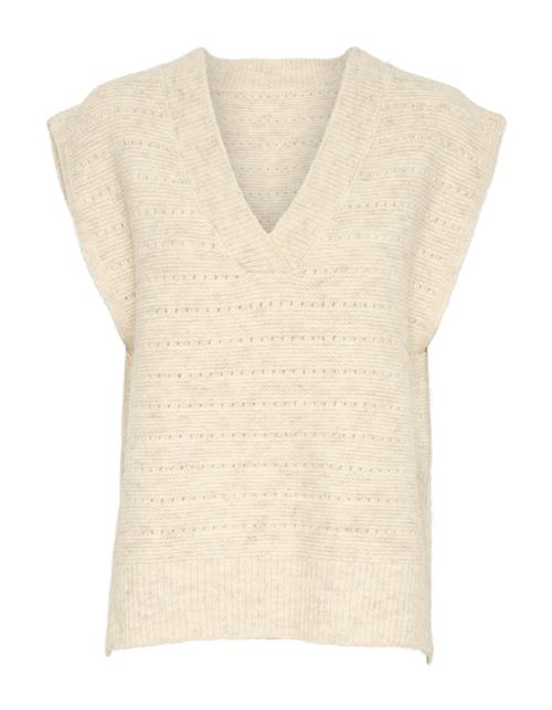 Cream Strikvest 'Kiko'  beige-meleret