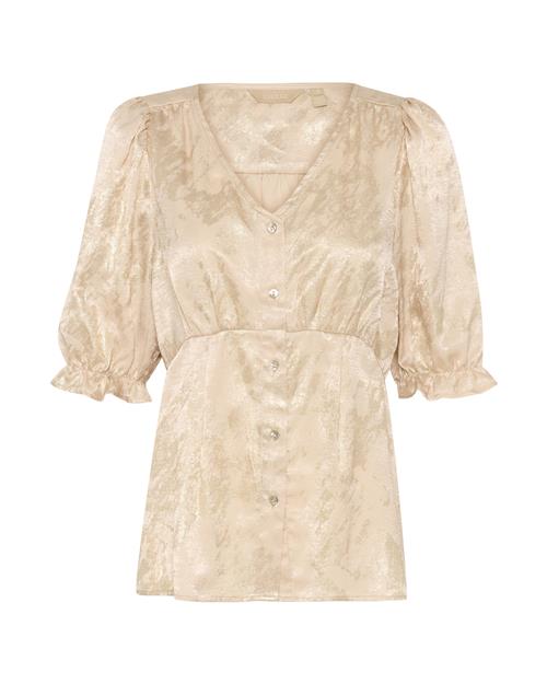 CULTURE Bluse 'Casy'  beige / guld