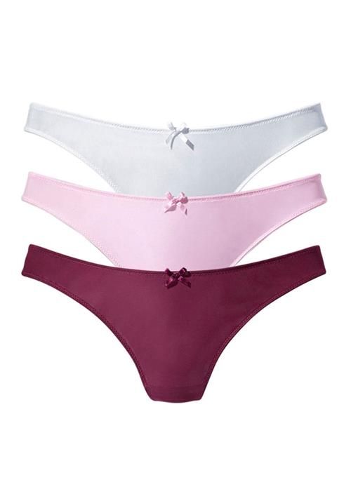 PETITE FLEUR String  pastelpink / vinrød / hvid