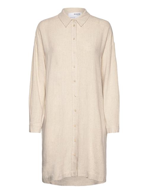 Slfviva-Tonia Long Linen Shirt B Selected Femme Cream