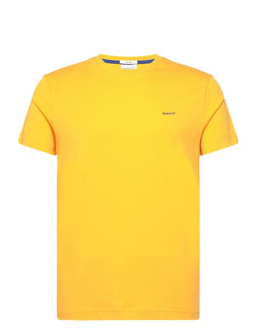 Contrast Logo Ss T-Shirt GANT Yellow