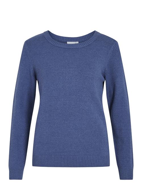 Vila Viril O-Neck L/S Knit Top - Noos Vila Blue