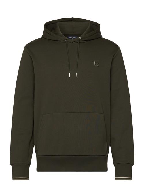 Fred Perry Tipped Hooded Sweatsh Fred Perry Khaki