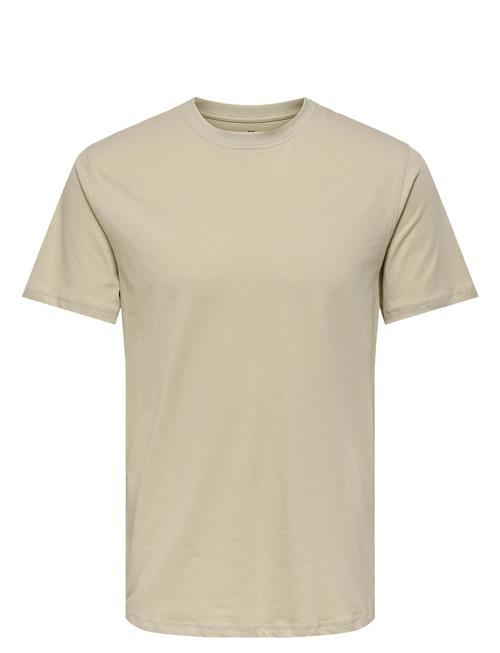 Onsmax Life Reg Ss Stitch Tee Noos ONLY & SONS Cream