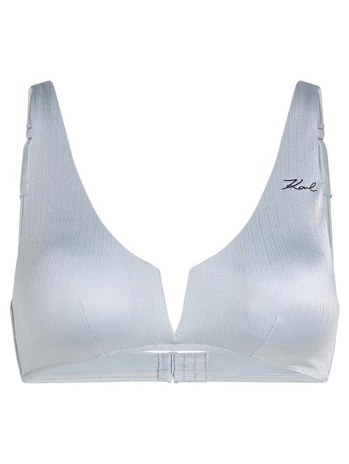 Karl Lagerfeld Bikinioverdel ' Dna Shiny Rib Bandeau '  sølvgrå