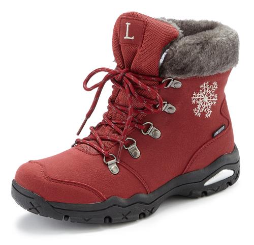 LASCANA Snowboots  mørkerød / sort / hvid