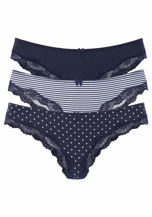 LASCANA Slip  navy / hvid