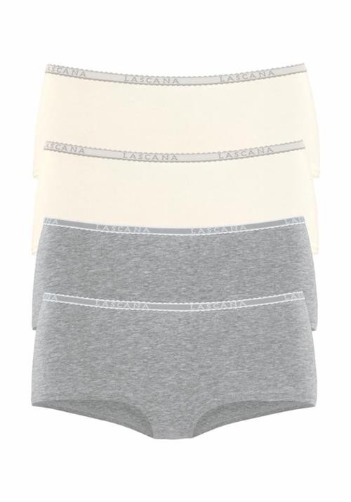 LASCANA Panty  creme / grå-meleret