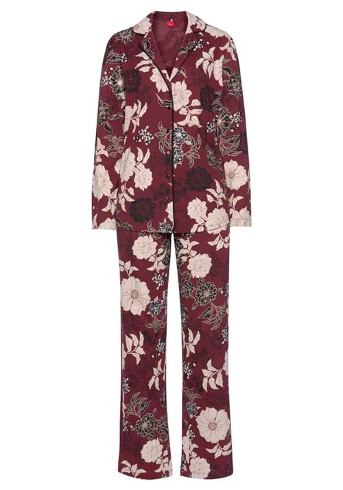 s.Oliver Pyjamas  beige / bordeaux / sort