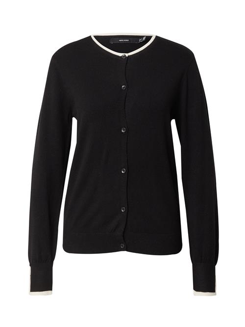 VERO MODA Cardigan 'VMBREEZE'  sort / uldhvid