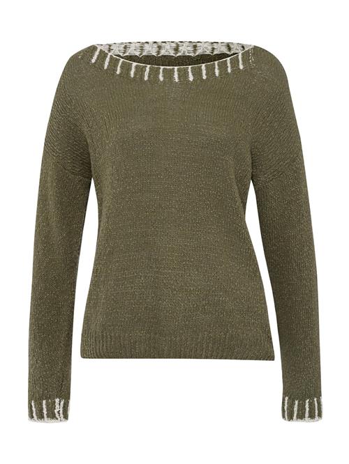 heine Pullover  oliven / offwhite