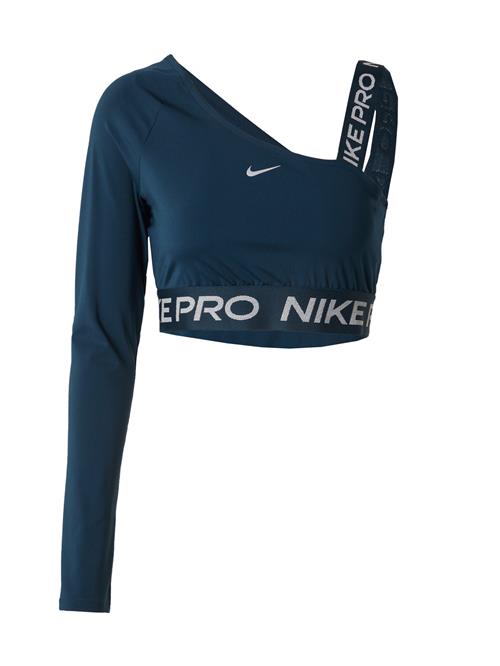 NIKE Funktionsbluse 'Pro Shine'  navy / grå / hvid