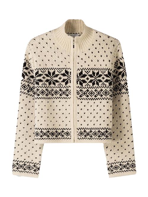 Bershka Cardigan  creme / sort