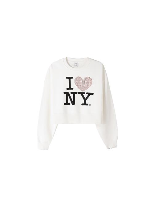 Se Bershka Sweatshirt  rød / sort / hvid ved About You