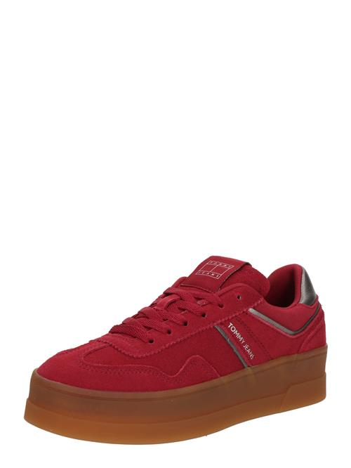 Tommy Jeans Sneaker low 'THE GREENWICH'  sølvgrå / rød