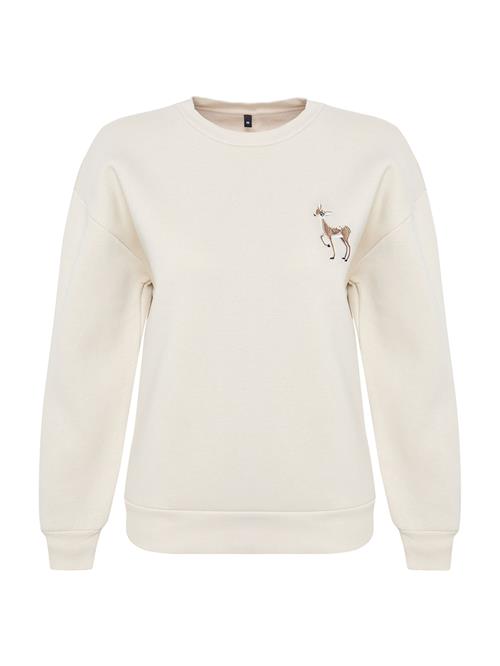 Se Trendyol Sweatshirt  lysebrun / stone / sort / æggeskal ved About You