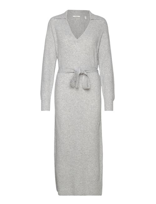 Esprit Casual Belted Midi Dress, Wool Blend Esprit Casual Grey