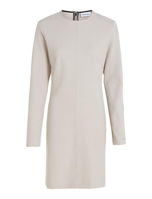 Calvin Klein Hw Viscose Fit & Flare Dress Calvin Klein Cream