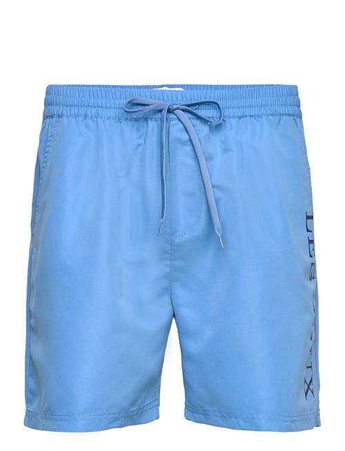 Les Deux Les Deux Logo Swim Shorts Les Deux Blue